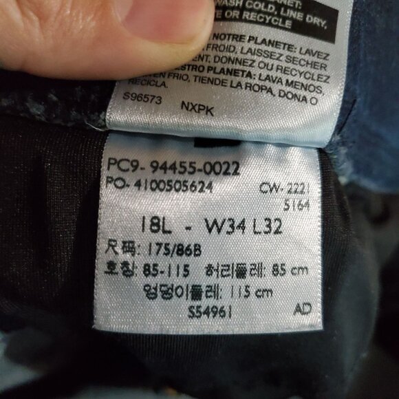 Signature Levi Strauss Jeans Womens Size 18 Long Blue Shaping Pull-On Skinny - Picture 6 of 12